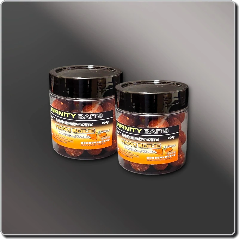 Hard boilies Jahoda/ryba 200 g mix 20 +24 mm