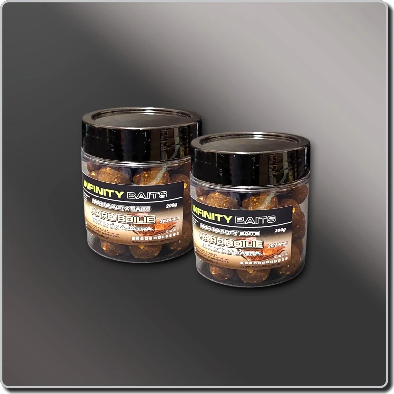 Hard boilies Kořeněná játra 200 g mix 20 + 24 mm