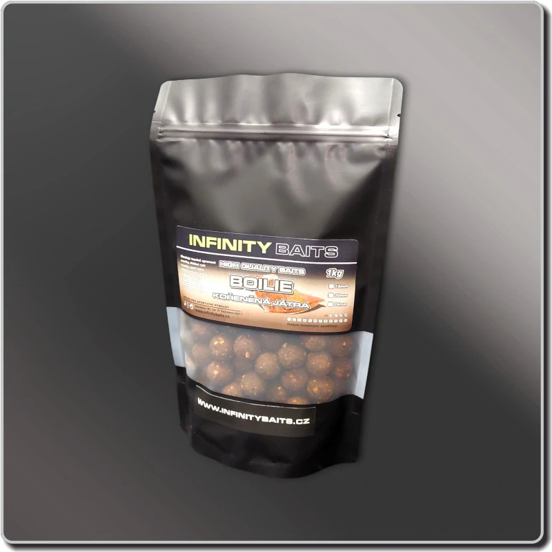 Boilies Kořeněná játra 3 kg 24 mm