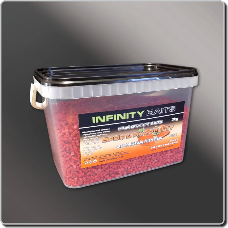 Spod & PVA pelety Jahoda/ryba 3 kg