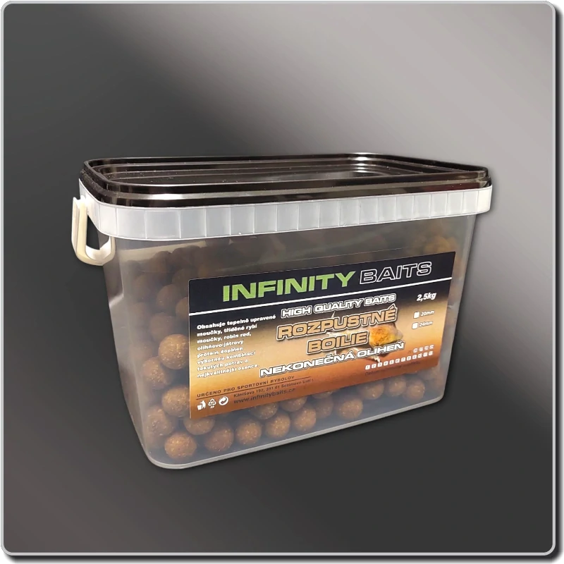 Rozpustné boilies Nekonečná oliheň 200 g mix 20 + 24 mm