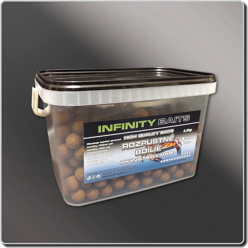 Rozpustné boilies Monster crab 200 g mix 20 + 24 mm